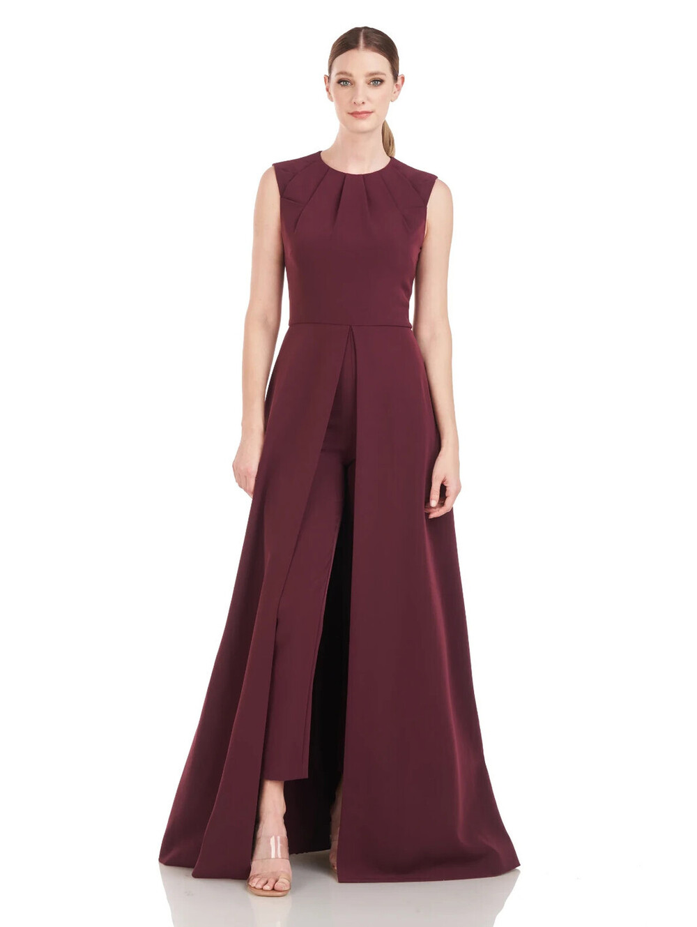 NEW, Kay Unger Zeda Walk Thru Jumpsuit in Molasses sz 12 #LD544